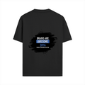 Male Standard Crew T-Shirt | Regular Fit | 100% Cotton (180 GSM) | Breathable, Durable | Men's | Personalized | Typography | Intelligence | Humor | Everyday | Humorous | Brains Are Awesome - back - Black - mockup 2