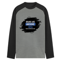 Male Raglan T-Shirt | Men's Regular Fit | 180 GSM Bio-Washed Fabric | Double Stitched, Ribbed Neck | Personalized | Typography | Intelligence | Humor | Everyday | Humorous | Brains Are Awesome - front - mockup 1