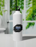 Sipper Bottle | 750 ml Unisex | Aluminum | Clip Cap | Fade-Proof | Personalized | Typography | Intelligence | Humor | Everyday | Humorous | Brains Are Awesome - front - White - mockup 1