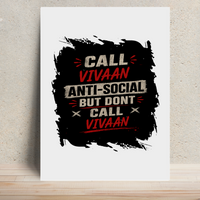 Metal Posters | 8x11.7 & 11.7x15.7 Inches | 1mm Thick Metal | Magnetic Mount | Waterproof | Glossy Finish | Home Decor | Personalized | Typography | Self-description | Everyday | Assertive | Anti-Social By Choice