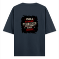 Oversized Standard T-Shirt | Unisex Relaxed Fit | 100% Super Combed Cotton | Soft, Breathable, Durable | Adult | Personalized | Typography | Self-description | Everyday | Assertive | Anti-Social By Choice - back - Navy Blue - mockup 2