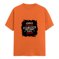 Female Classic Crew T-Shirt | Regular Fit | 180 GSM Bio-Washed Cotton Blend | Pre-Shrunk, Double-Stitched | Women | Personalized | Typography | Self-description | Everyday | Assertive | Anti-Social By Choice - front - Orange - mockup 1