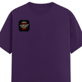 Female Classic Crew T-Shirt | Regular Fit | 180 GSM Bio-Washed Cotton Blend | Pre-Shrunk, Double-Stitched | Women | Personalized | Typography | Self-description | Everyday | Assertive | Anti-Social By Choice - right pocket - Purple - mockup 4