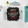Placemat | Standard Dining | 100% Polyester | Durable, Fade-Proof, Soft | Unisex | Personalized | Typography | Self-description | Everyday | Assertive | Anti-Social By Choice - front - White - mockup 1