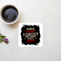 Acrylic Coaster | Square & Round Shapes | Durable Acrylic | Glossy Finish Surface Protection | Unisex | Personalized | Typography | Self-description | Everyday | Assertive | Anti-Social By Choice - front_2 - Square - White - mockup 2