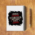 A5 Notepad | 120 Pages, Ruled/Unruled | 70 GSM Natural Shade Paper, 300 GSM Cover | Wire Bound | Everyday Use | Personalized | Typography | Self-description | Everyday | Assertive | Anti-Social By Choice - back - White - mockup 2