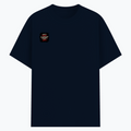 Basic T-Shirt | Unisex Fit XS-2XL | 180 GSM Poly-Cotton Blend | Soft Finish, Durable | Adults | Personalized | Typography | Self-description | Everyday | Assertive | Anti-Social By Choice - right pocket - Navy melange - mockup 4