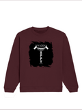 Oversized Sweatshirt | Relaxed Fit Unisex | 90% Cotton 10% Polyester 400 GSM | Pre-Shrunk Drop Shoulder | Unisex | Personalized | Typography | Happiness | Positivity | Everyday | Positive | Always Happy - front - Maroon - mockup 1