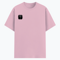 Cotton Stretch T-Shirt | Unisex Fit | 95% Cotton 5% Spandex | Breathable Flexible Durable | Adults | Personalized | Typography | Happiness | Positivity | Everyday | Positive | Always Happy - right pocket - Light Baby Pink - mockup 4