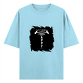 Oversized Classic T-Shirt | Unisex Relaxed Fit | 100% Super-Combed Cotton | Pre-Shrunk, Double-Stitched | Adults | Personalized | Typography | Happiness | Positivity | Everyday | Positive | Always Happy - front - Baby Blue - mockup 1