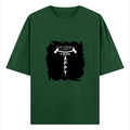 Oversized Classic T-Shirt | Unisex Relaxed Fit | 100% Super-Combed Cotton | Pre-Shrunk, Double-Stitched | Adults | Personalized | Typography | Happiness | Positivity | Everyday | Positive | Always Happy - front - Bottle Green - mockup 1