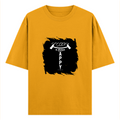 Oversized Classic T-Shirt | Unisex Relaxed Fit | 100% Super-Combed Cotton | Pre-Shrunk, Double-Stitched | Adults | Personalized | Typography | Happiness | Positivity | Everyday | Positive | Always Happy - front - Golden Yellow - mockup 1