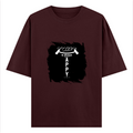 Oversized Classic T-Shirt | Unisex Relaxed Fit | 100% Super-Combed Cotton | Pre-Shrunk, Double-Stitched | Adults | Personalized | Typography | Happiness | Positivity | Everyday | Positive | Always Happy - front - Maroon - mockup 1