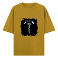Oversized Classic T-Shirt | Unisex Relaxed Fit | 100% Super-Combed Cotton | Pre-Shrunk, Double-Stitched | Adults | Personalized | Typography | Happiness | Positivity | Everyday | Positive | Always Happy - front - Mustard Yellow - mockup 1