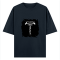 Oversized Classic T-Shirt | Unisex Relaxed Fit | 100% Super-Combed Cotton | Pre-Shrunk, Double-Stitched | Adults | Personalized | Typography | Happiness | Positivity | Everyday | Positive | Always Happy - front - Navy Blue - mockup 1