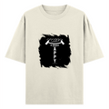 Oversized Classic T-Shirt | Unisex Relaxed Fit | 100% Super-Combed Cotton | Pre-Shrunk, Double-Stitched | Adults | Personalized | Typography | Happiness | Positivity | Everyday | Positive | Always Happy - front - Off White - mockup 1
