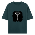 Oversized Classic T-Shirt | Unisex Relaxed Fit | 100% Super-Combed Cotton | Pre-Shrunk, Double-Stitched | Adults | Personalized | Typography | Happiness | Positivity | Everyday | Positive | Always Happy - front - Petrol Blue - mockup 1