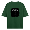 Oversized Classic T-Shirt | Unisex Relaxed Fit | 100% Super-Combed Cotton | Pre-Shrunk, Double-Stitched | Adults | Personalized | Typography | Happiness | Positivity | Everyday | Positive | Always Happy - back - Bottle Green - mockup 2