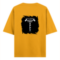 Oversized Classic T-Shirt | Unisex Relaxed Fit | 100% Super-Combed Cotton | Pre-Shrunk, Double-Stitched | Adults | Personalized | Typography | Happiness | Positivity | Everyday | Positive | Always Happy - back - Golden Yellow - mockup 2