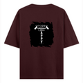 Oversized Classic T-Shirt | Unisex Relaxed Fit | 100% Super-Combed Cotton | Pre-Shrunk, Double-Stitched | Adults | Personalized | Typography | Happiness | Positivity | Everyday | Positive | Always Happy - back - Maroon - mockup 2