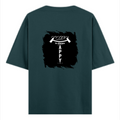 Oversized Classic T-Shirt | Unisex Relaxed Fit | 100% Super-Combed Cotton | Pre-Shrunk, Double-Stitched | Adults | Personalized | Typography | Happiness | Positivity | Everyday | Positive | Always Happy - back - Petrol Blue - mockup 2