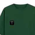 Oversized Classic T-Shirt | Unisex Relaxed Fit | 100% Super-Combed Cotton | Pre-Shrunk, Double-Stitched | Adults | Personalized | Typography | Happiness | Positivity | Everyday | Positive | Always Happy - left pocket - Bottle Green - mockup 3