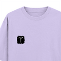 Oversized Classic T-Shirt | Unisex Relaxed Fit | 100% Super-Combed Cotton | Pre-Shrunk, Double-Stitched | Adults | Personalized | Typography | Happiness | Positivity | Everyday | Positive | Always Happy - left pocket - Lavender - mockup 3