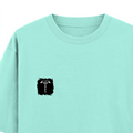 Oversized Classic T-Shirt | Unisex Relaxed Fit | 100% Super-Combed Cotton | Pre-Shrunk, Double-Stitched | Adults | Personalized | Typography | Happiness | Positivity | Everyday | Positive | Always Happy - left pocket - Mint - mockup 3