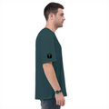 Oversized Classic T-Shirt | Unisex Relaxed Fit | 100% Super-Combed Cotton | Pre-Shrunk, Double-Stitched | Adults | Personalized | Typography | Happiness | Positivity | Everyday | Positive | Always Happy - left sleeve - Petrol Blue - mockup 5