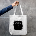 Tote Bag Zipper | Unisex | 100% Cotton Canvas | Zipper Closure, Long Handles | Everyday Use | Personalized | Typography | Happiness | Positivity | Everyday | Positive | Always Happy - front - mockup 1