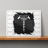 MDF Wooden Puzzle | 6x8 Inch 30 Pieces | Glossy Finish | Durable, Waterproof | Kids & Adults | Personalized | Typography | Happiness | Positivity | Everyday | Positive | Always Happy