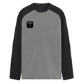 Male Raglan T-Shirt | Men's Regular Fit | 180 GSM Bio-Washed Fabric | Double Stitched, Ribbed Neck | Personalized | Typography | Happiness | Positivity | Everyday | Positive | Always Happy - left pocket - mockup 3