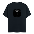 Male Classic Crew T-Shirt | Men's Regular Fit | 180 GSM Bio-Washed Cotton | Pre-Shrunk, Double-Stitched | Personalized | Typography | Happiness | Positivity | Everyday | Positive | Always Happy - back - Navy Blue - mockup 2