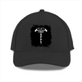 Sports Cap | Adjustable Fit Unisex | Breathable Fabric | Perforated Lightweight | Adult | Personalized | Typography | Happiness | Positivity | Everyday | Positive | Always Happy - front - Black - mockup 1