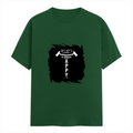 Female Classic Crew T-Shirt | Regular Fit | 180 GSM Bio-Washed Cotton Blend | Pre-Shrunk, Double-Stitched | Women | Personalized | Typography | Happiness | Positivity | Everyday | Positive | Always Happy - front - Bottle Green - mockup 1