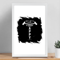 Framed Poster | Multiple Sizes & Colors | 300 GSM Art Paper, 1-inch Laminated Frame | Fade-Proof, Ready to Hang | Unisex | Personalized | Typography | Happiness | Positivity | Everyday | Positive | Always Happy - front_12x18In - 12x18In - mockup 7