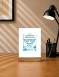 Acrylic Photo Frame with Stand | 5x7 Inch | Acrylic & Wood | UV Printed Tabletop Display | Universal | Personalized | Typography | Vacation | Beach | Everyday | Humorous | Vacation Mode On - front - mockup 1