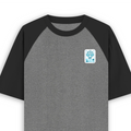 Unisex Oversized Raglan T-Shirt | Relaxed Fit | 180 GSM Bio-Washed Cotton | Two-Tone Design | Soft Comfort | Personalized | Typography | Vacation | Beach | Everyday | Humorous | Vacation Mode On - left pocket - mockup 3