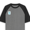 Unisex Oversized Raglan T-Shirt | Relaxed Fit | 180 GSM Bio-Washed Cotton | Two-Tone Design | Soft Comfort | Personalized | Typography | Vacation | Beach | Everyday | Humorous | Vacation Mode On - right pocket - mockup 4