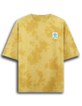 Tie Dye Oversized T-Shirt | Relaxed Fit | 260 GSM Cotton Blend | Pre-Shrunk Bio-Washed | Unisex | Personalized | Typography | Vacation | Beach | Everyday | Humorous | Vacation Mode On - left pocket - mockup 3