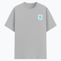 Basic T-Shirt | Unisex Fit XS-2XL | 180 GSM Poly-Cotton Blend | Soft Finish, Durable | Adults | Personalized | Typography | Vacation | Beach | Everyday | Humorous | Vacation Mode On - left pocket - Grey Melange - mockup 3