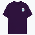 Basic T-Shirt | Unisex Fit XS-2XL | 180 GSM Poly-Cotton Blend | Soft Finish, Durable | Adults | Personalized | Typography | Vacation | Beach | Everyday | Humorous | Vacation Mode On - left pocket - Purple - mockup 3