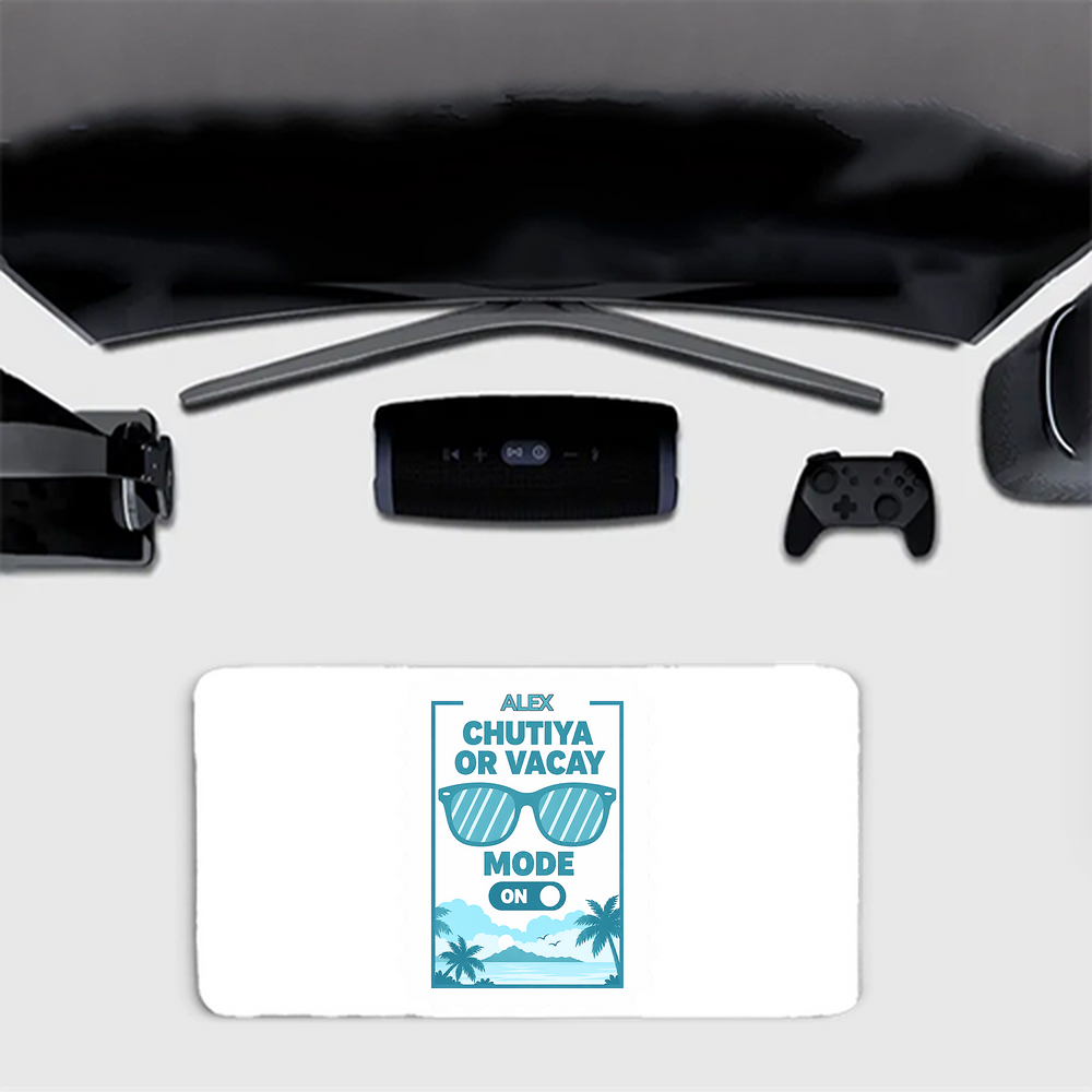 Gaming Pad | Extended Sizes 60x30cm & 80x33cm | 3mm Thick Skid-Proof Base | Smooth Control & Fade-Proof | Unisex | Personalized | Typography | Vacation | Beach | Everyday | Humorous | Vacation Mode On - front_80x33cm - mockup 1
