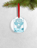 Christmas Ornaments | 3x3 Inch Home Decor | Acrylic | Waterproof, Fade-Proof, Ready to Hang | Unisex | Personalized | Typography | Vacation | Beach | Everyday | Humorous | Vacation Mode On - front_Circle - Circle - mockup 1