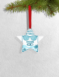 Christmas Ornaments | 3x3 Inch Home Decor | Acrylic | Waterproof, Fade-Proof, Ready to Hang | Unisex | Personalized | Typography | Vacation | Beach | Everyday | Humorous | Vacation Mode On - front_Star - Star - mockup 2