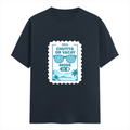 Female Classic Crew T-Shirt | Regular Fit | 180 GSM Bio-Washed Cotton Blend | Pre-Shrunk, Double-Stitched | Women | Personalized | Typography | Vacation | Beach | Everyday | Humorous | Vacation Mode On - front - Navy Blue - mockup 1