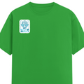 Female Classic Crew T-Shirt | Regular Fit | 180 GSM Bio-Washed Cotton Blend | Pre-Shrunk, Double-Stitched | Women | Personalized | Typography | Vacation | Beach | Everyday | Humorous | Vacation Mode On - right pocket - Flag Green - mockup 4