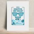 Metal Posters | 8x11.7 & 11.7x15.7 Inches | 1mm Thick Metal | Magnetic Mount | Waterproof | Glossy Finish | Home Decor | Personalized | Typography | Vacation | Beach | Everyday | Humorous | Vacation Mode On - front - White - mockup 1