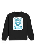 Oversized Sweatshirt | Relaxed Fit Unisex | 90% Cotton 10% Polyester 400 GSM | Pre-Shrunk Drop Shoulder | Unisex | Personalized | Typography | Vacation | Beach | Everyday | Humorous | Vacation Mode On - front - Black - mockup 1