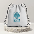 Drawstring Bag | 280 GSM | Durable Cotton | Secure Closure | Unisex | Personalized | Typography | Vacation | Beach | Everyday | Humorous | Vacation Mode On - front - mockup 1